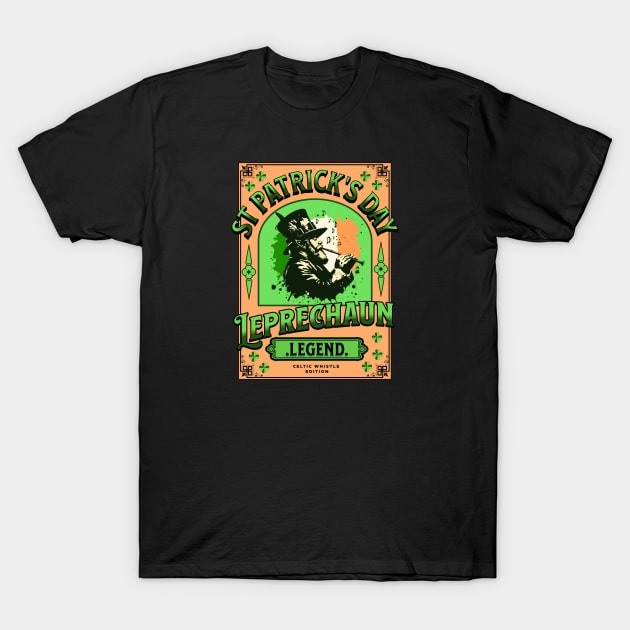 St Patrick tin whistle T-Shirt by Graffik-Peeps